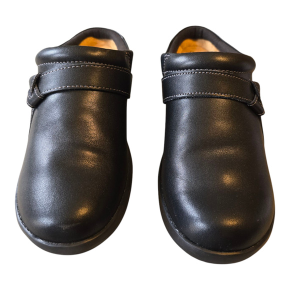 Clarks Collection Angie Mist Clog Womens Size 9M Black Slip On - Picture 1 of 11